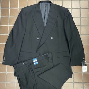 アウトレット価格【新品】★激安★ダブルスーツ礼服/サイズXL AB7/ブラック　黒/ノーベンツ/冠婚葬祭　アジャスター　良品質素材