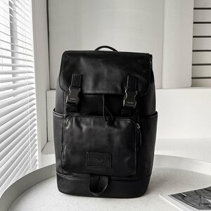 管理番号10523★COACH コーチ バッグ バックパック リュック リュックサック メンズ レザー ブラック