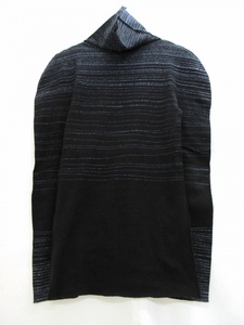 ISSEY MIYAKE イッセイミヤケ 長袖ラメカットソー 2 IM21KK316 ブラック Made in Japan PLEATS PLEASE プリーツプリーズ