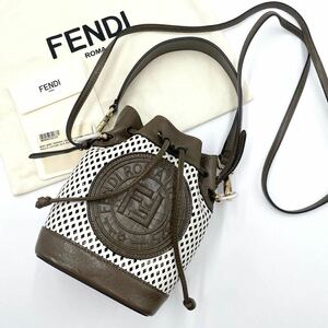 1円〜 【極美品】 FENDI フェンディ モントレゾール FFロゴ 2way ハンドバッグ ショルダーストラップ付き レザー 