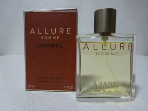 中古現状品 香水 シャネル/CHANEL/EAU DE TOILETTE/オードゥ トワレ/ALLURA HOMME/アリュール オム 50ml（残量約9割）