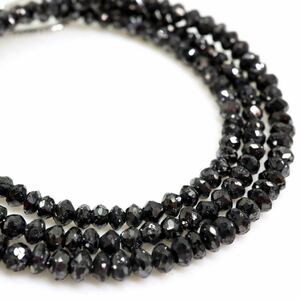 良品!!30.00ct!!＊K18WG天然ブラックダイヤモンドネックレス＊u 約7.0g 約45.0cm necklace black diamond jewelry EA5/EA5