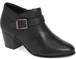 送料無料 Clarks 22cm ブーツ ブラック サイドゴア レザー ジッパー ブーティー チェルシー アンクル スニーカー パンプス AAA237