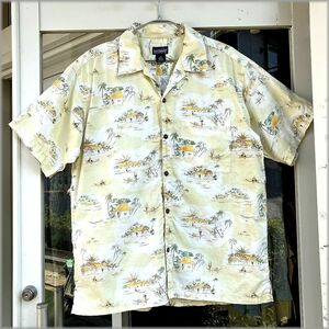 ★パタゴニア　00s 2003　ボックス型　開襟　半袖シャツ　オーガニックコットン　53304　size M★検 アロハシャツ パタロハ ビンテージ 90s