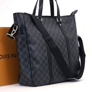 【美品】 ルイヴィトン Louis Vuitton ダミエ グラフィット タダオ ブラック系 2WAY ビジネスバッグ ショルダーバッグ 2220