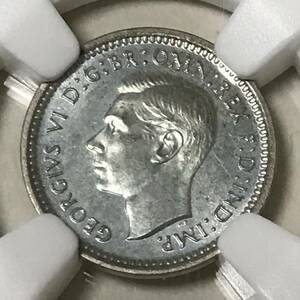 ★1937 イギリス　マウンディ2ペンス銀貨　ジョージ6世　NGC PF 64 