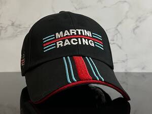 【未使用品】296QD★PORSCHE ポルシェ MARTINI RACING マルティニレーシング キャップ 帽子 ブラックのコットン素材《FREEサイズ》　