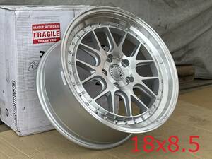 新品！Aodhan DS06 18x8.5+35 5穴 PCD114.3 Silver w/Machined Face 深リム Concave USDM 