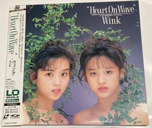  【LD/レーザーディスク/帯付】Wink / ウィンク：Heart On Wave / ハート オン ウェイブ：20cm LDシングル：鈴木早智子・相田翔子