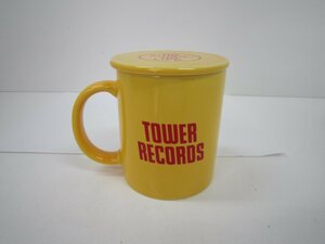 〇 TOWER RECORDS　ふた付きマグカップ　　中古品