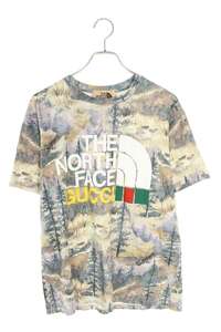 グッチ GUCCI ノースフェイス 672475 XJDTA サイズ:S ロゴ フォレストTシャツ 中古 BS99