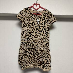 新品GAPkids ヒョウ柄ワンピース140 定価4900円　ヒスミニ　チャビーギャング　バナチ　ZARA H&M かっこいい　大人系クール 女の子子供服