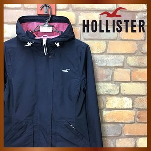 ME7-124★訳アリ格安!!★全天候型★【HOLLISTER ホリスター】ALL-WEATHER フーデッドジャケット【レディース M】紺 ネイビー サーフ系