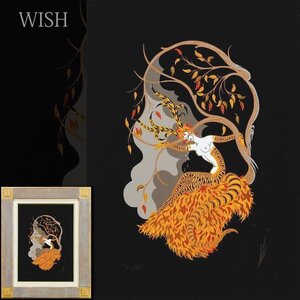 【真作】【WISH】エルテ Erte ボードにシルクスクリーン 4号 ◆エルテ画集表紙作 裸婦　　〇アールデコ代表的作家 ソ連の画家 #24122388