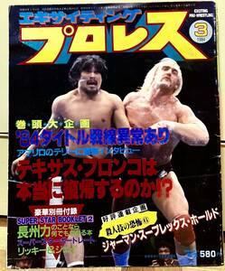 昭和　レトロ　雑誌　エキサイティングプロレス　1984年　3月号　超希少　