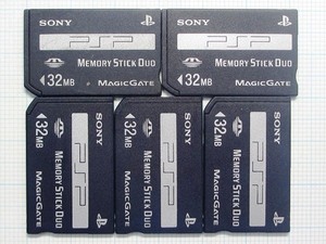 ★SONY PSP メモリースティック Duo ３２ＭＢ MAGICGATE ５枚 中古 ★送料６３円～