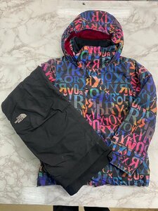 1●493　ROXY/ロキシー(ジャケット) THE NORTH FACE/ザノースフェイス(パンツ) 中古 子供 ジュニア スノボウェア 8号 [札幌・店頭引取可]