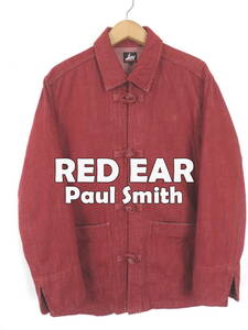 レッドイヤー ポールスミス ★ デニム チャイナジャケット L ★ RED EAR Paul Smith デニムジャケット ブルゾン カバーオール 赤