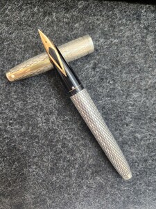 ★１円スタート★SHEAFFER シェーファー STERLING スターリングシルバー 万年筆 ペン先14K 585. 