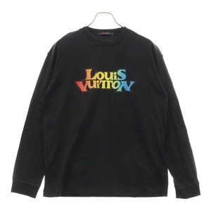 LOUIS VUITTON ルイヴィトン 23SS 3SS LVフェードプリンテッド 長袖Tシャツ ロングスリーブ カットソー ブラック RM231M NPG HOY31W