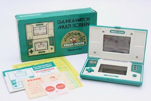 【行董】☆美品☆ GAME&WATCH ゲームウォッチ GREEN HOUSEGH グリーンハウス Nintendo 任天堂 箱 付属品付き AA318BOM33