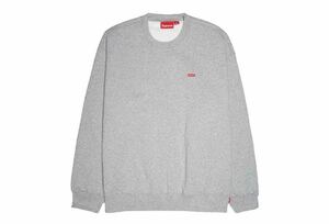 新品　24aw Mサイズショップ袋付きSupreme Small Box Crewneck Heather Greyシュプリーム スモール ボックス クルーネック ヘザー グレー