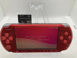 美品　PSP3000レッド　メモリースティック付き　SONY ソニー プレイステーションポータブル 