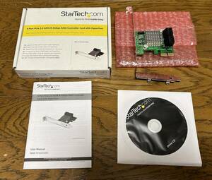 ■　４ポート　ＰＣＩｅ２．０　ＳＡＴＡⅢ　６Ｇｂｐｓ　ＲＡＩＤコントローラー　ＰＥＸＳＡＴ３４ＲＨ　StarTech.com■