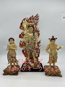 仏像 不動三尊像 立像 不動明王 脇侍 羯羅（こんがら）童子 制多伽（せいたか）童子