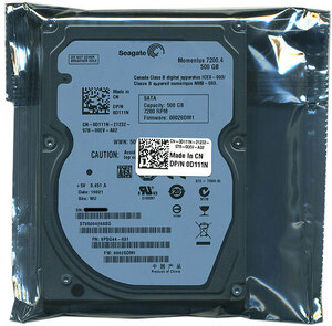 SEAGATE ノート用HDD 2.5inch ST9500420ASG 500G 9.5mm 未開封 [管理:2034614]