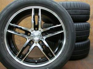 ★JP-STYLE UNIFIVE + DUNLOP ENASAVE RV505 205/55R16 4本セット[ノア ヴォクシー エスクァイア リーフ セレナ ステップワゴン MAZDA3]