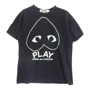 PLAY COMME des GARCONS プレイコムデギャルソン AD2016 AZ-T114 逆さ ハートプリント Ｔシャツ 半袖 ブラック ブラック系【中古】