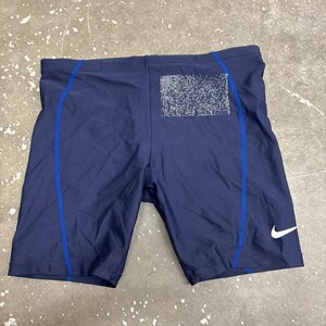 前WK245 NIKEナイキ　競泳　水着　スイムウェア　ネイビー　キッズ160 クリーニング済