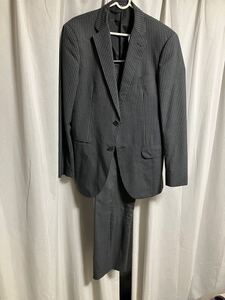 グリーンレーベルリラクシング green label relaxing スーツ上下セット　ジャケットsize48 スボンsize88グレーストライプ 