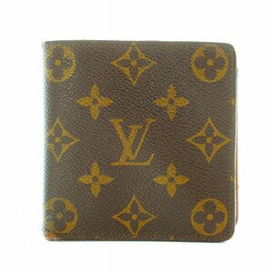 ルイヴィトン LOUIS VUITTON モノグラム ポルトフォイユ マルコ 二つ折り財布 ウォレット 小銭入れあり レザー 茶 ブラウン M61675