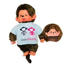 P11032 monchhichi もんちっち セブンイレブン 希少品 ビッグサイズ 人形 帽子セット おさるさん レトロ