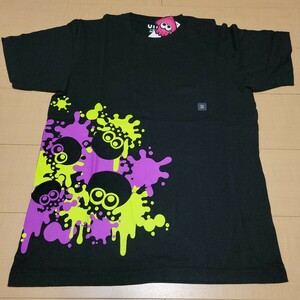 未着用 任天堂 Nintendo × スプラトゥーン グラフィック Tシャツ 半袖 Ｍサイズ 黒 ユニクロ UNIQLO