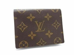 1円 ■極美品■ LOUIS VUITTON ルイヴィトン M60530 モノグラム ジャポンサンガプール 二つ折り カードケース 名刺入れ ブラウン系 AY4775