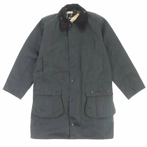 未使用品□Barbour バブアー MWX0008SG91 BORDER WAX JACKET 襟コーデュロイ オイルドジャケット カバーオール ブルゾン カーキ 36