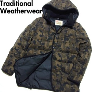 Traditional Weatherwear WAVERLY DOWN 迷彩 ウール ダウン ジャケット 36 トラディショナルウェザーウェア ウェーヴァリー カモ