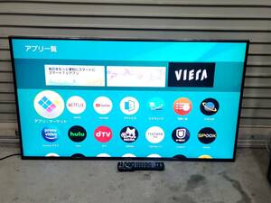 ② Panasonic ビエラ VIERA 液晶テレビ TH-49FX750 49V型 4K 地デジ アプリ 18年製 中古 動作品 ★動作保証 引き取り可 大阪 1円スタート