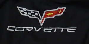 NJ34ナイロンジャケットUNKNOWNアメリカ古着ミリタリージャケットMA1タイプ中綿入りコルベットCORVETTE文字刺繍Lビッグサイズ/オールド