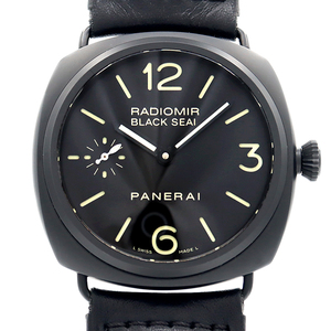 内部点検済 PANERAI パネライ ラジオミール ブラックシール PAM00292 100ｍ防水 黒 ブラック SS ステンレス メンズ 手巻き