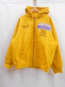 68 送100サ 1202$D19 Supreme シュプリーム 24SS Salvation Zip Up Hooded Sweatshirt ジップパーカー Gold サイズL 未使用