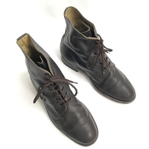 90s/Vintage☆N48/1992/CAPPELLETTI/イタリア軍/警察/オフィサー/ショートブーツ【26.0/BROWN】ミリタリー/Leather/Boots/shoes◇bWB109-3