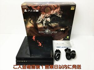 【1円】PS4 Pro 本体/箱 セット 1TB モンスターハンターワールド CUHJ-10020 Playstation4 Pro 動作確認済 ソフト欠品 J09-403rm/G4