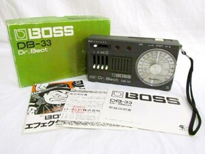 1000円スタート 電子メトロノーム BOSS ボス Dr.Beat ドクタービート DB-33 音楽 機材 エフェクター リズム 昭和 レトロ 箱付き WHO P9010