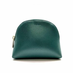 FURLA フルラ ポーチ マルチケース ファスナー開閉 緑 グリーン PVCレザー 小物入れ 雑貨 レディース 化粧 コスメ入れ 管理RY24002459