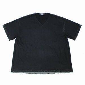 UNDERCOVER アンダーカバー 23SS 素材切り替え半袖カットソー Tシャツ 1 ブラック