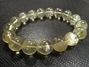 g130円★レインボー【レモンクォーツ】檸檬水晶☆ブレスレットM★12.5mm 定価6900円